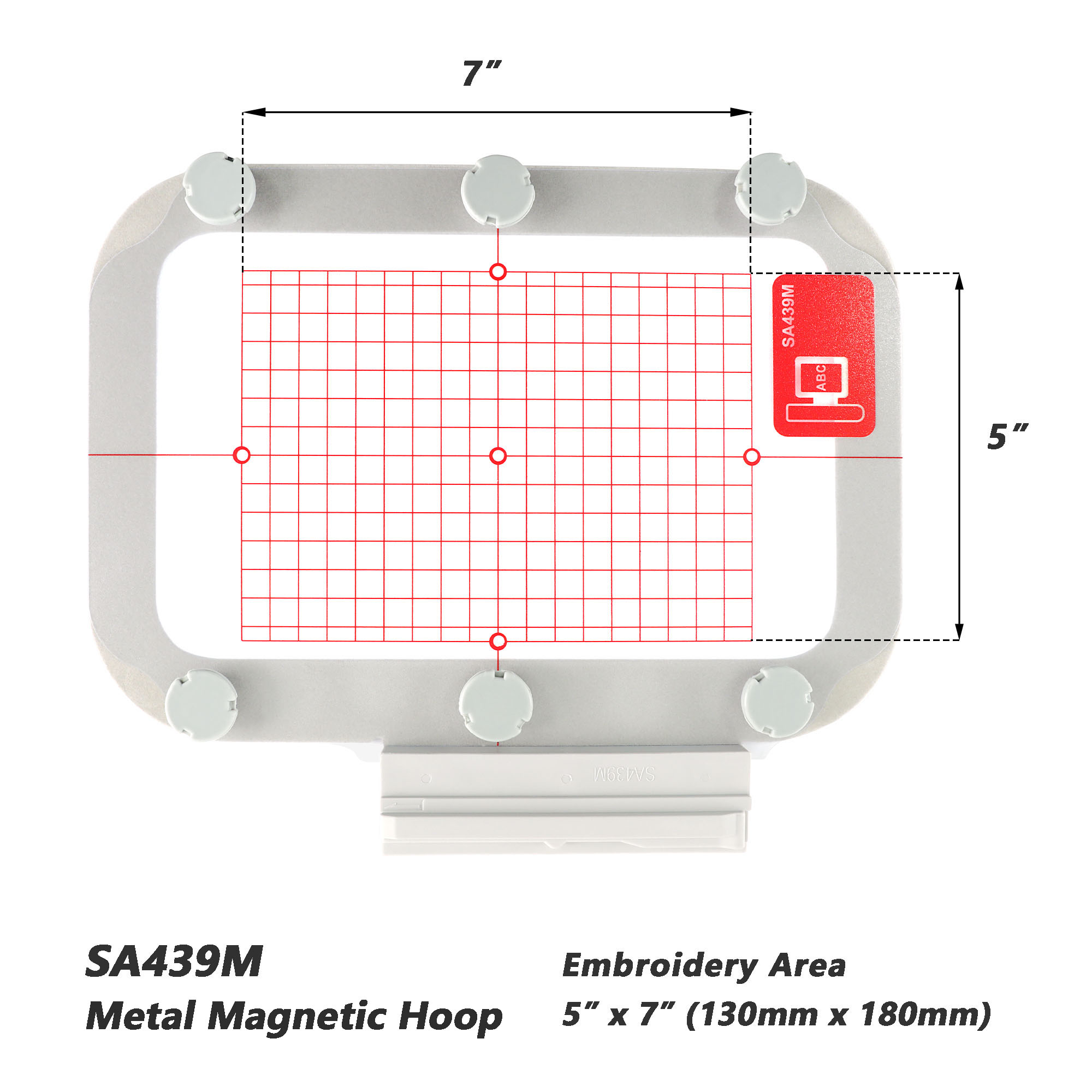 Metal magnetic hoop set for brother  v3 v5 v7 bp2100 bp2150l bp1430l nv870 nv800e ve2300 nq1400e xe1 xj1 embroidery machines: Light yellow