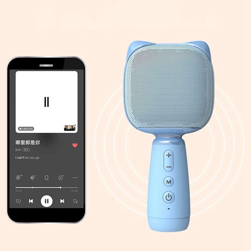 Bluetooth-karaoke-mikrofon, mini-handmikrofon für kinder, tragbares mikrofon mit lautsprecher, geeignet für karaoke auf dem handy