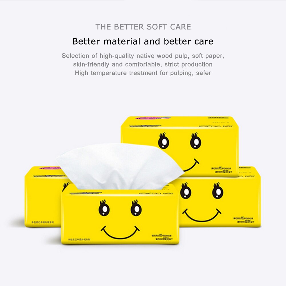 Stücke Hause Reine Holz Zellstoff Papier Handtuch Wc Papier Papier Extraktion Schnell Auflösen 4-schicht Jedes Stück Gesichts Tissue papier Servietten