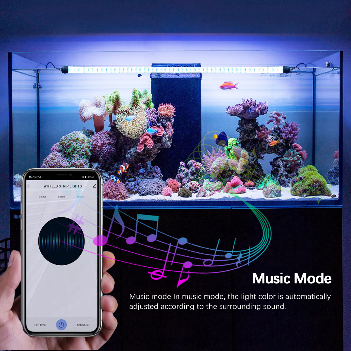 Tuya Smart Aquarium Light RGB Wifi LED Fish Tank Light Underwater Fish Lamp Tube Aquariums Decor Lighting Plant Growth Lamp