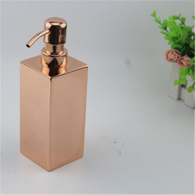 Liquid Soap Dispenser Soap Container 304 Stainless Steel Bathroom Shampoo Bath lotion Holder Press Type Rose Gold: Style 5