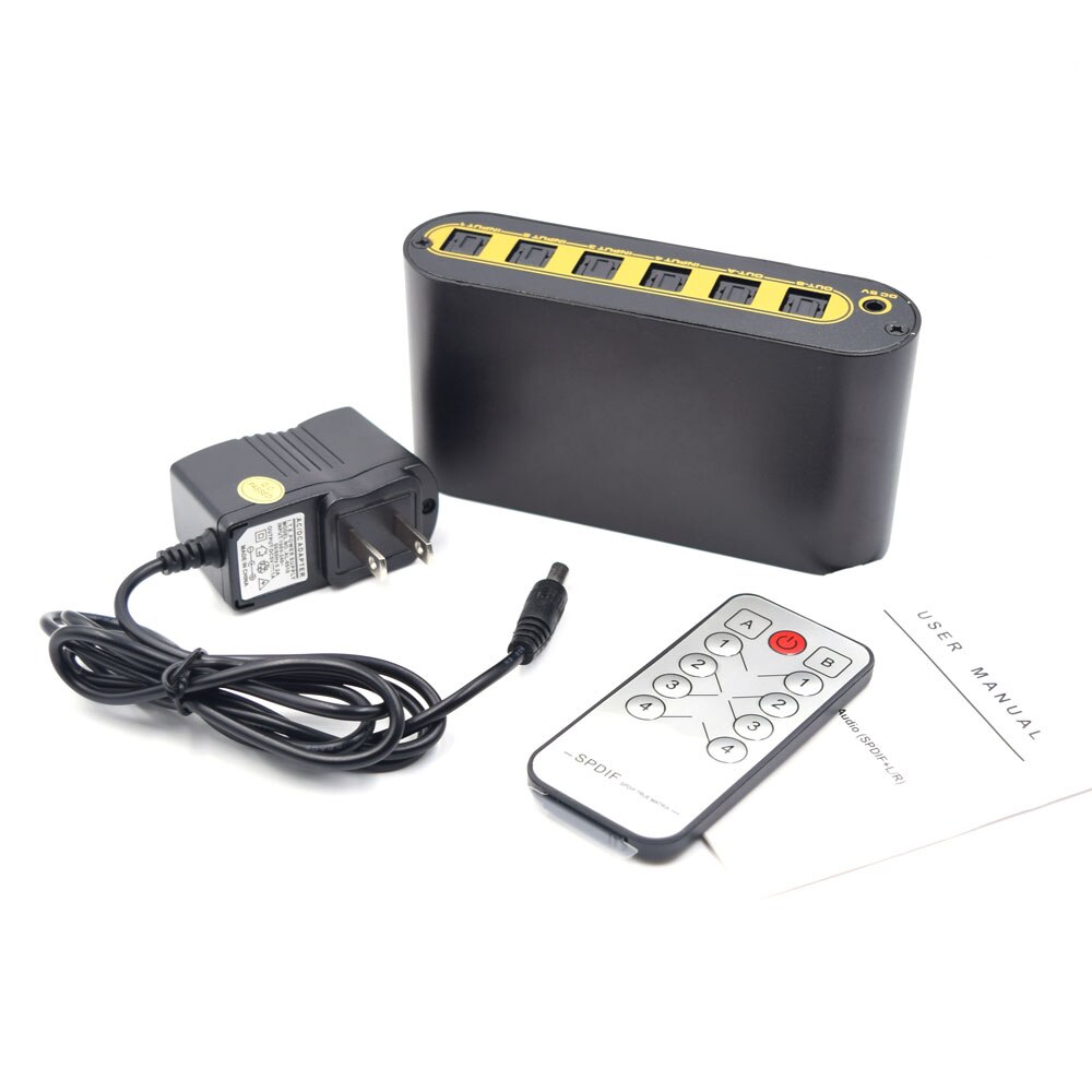 Audio Matrix 4 in 2 Out Digital Optical Audio Video Converter SPDIF Splitter Adapter LFX-ING
