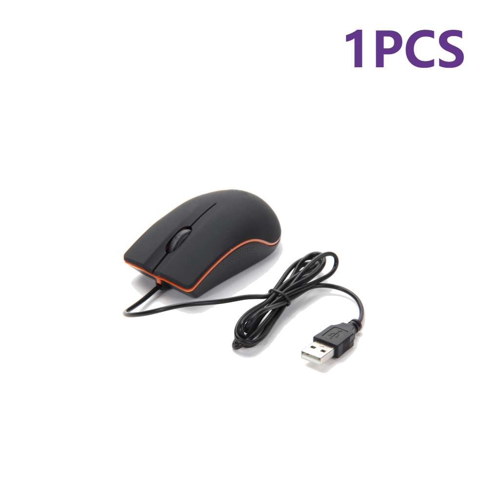 1/2Pcs USB Wired Gaming Mouse 1200 DPI Optical 3 Buttons Game mouse For PC Laptop Computer E-sports 1M Cable USB Mice: WHITE