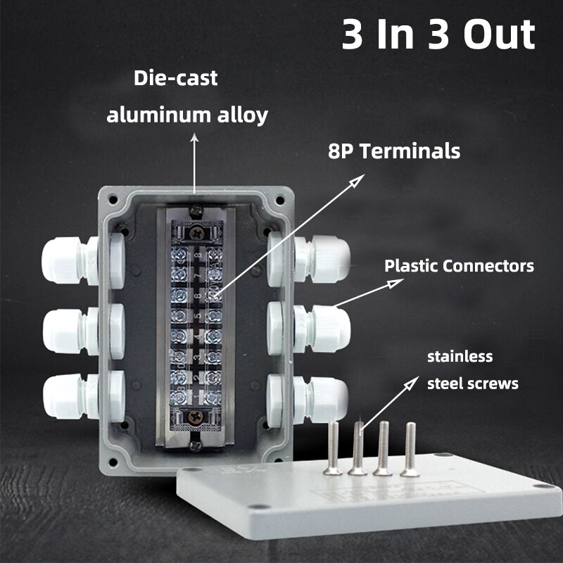 Aluminum Enclosure Project Box IP66 Outdoor Waterproof Junction Box Electrical Threading Case DIY Sealed Dustproof &amp; Rain Case