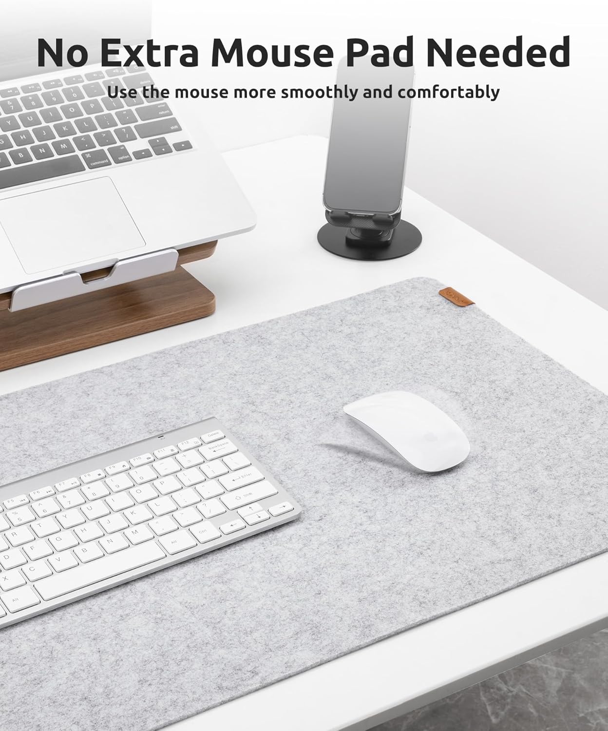 Large Felt Desk Mat Keyboard Mat - Computer Desk Pad for Keyboard and Mouse Pad - Desktop Mat - Felt Desk Pad