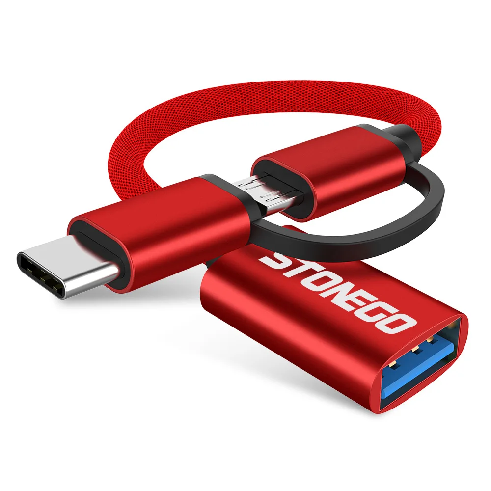 STONEGO USB do USB Dapter kabel OTG typu C męski do USB 3.0 2.0 żeński kabel do MacBook Pro Samsung Adapter typu C: Inne