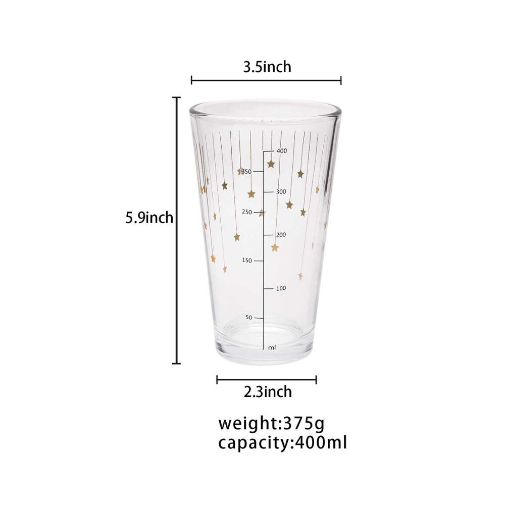 glass Cup 400ml Transparent Glass Heat Resistant Glass For Wine Tea Cups For Home Juice Glass Cup