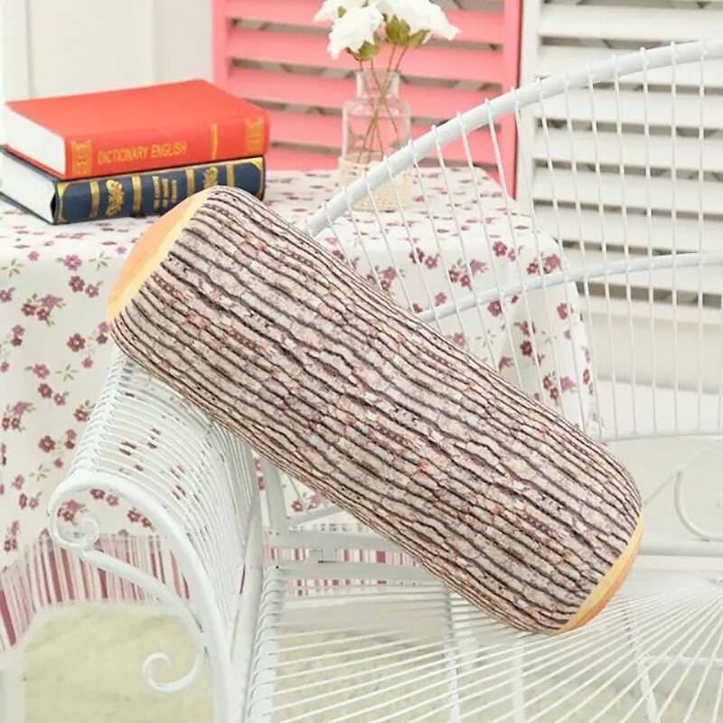 1pcs Soft Log cushion Gentle touch Tree Trunk Stuffed Doll Long Wood Log Bed Sleep grain stump Nap Pillow Kids: 50x20cm a