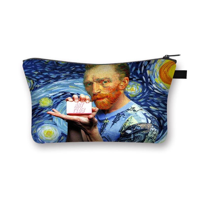 Fun-Bolso de cosméticos spoof Mona Lisa para mujer, neceser de viaje para cosméticos, monedero portátil: shzbqwmnls012x