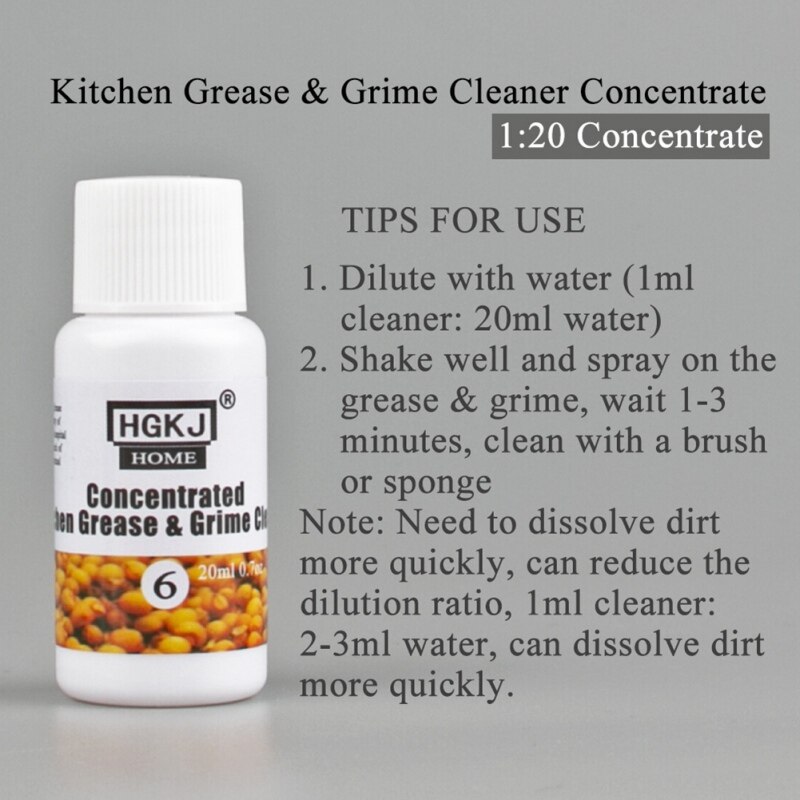20/50ml cuisine nettoyant huile saleté détergent accessoires graisse crasse taches maison Restaurant fort outil de nettoyage