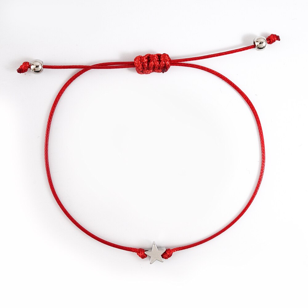 Minimalismo Fortunato Amore a Forma di Cuore Braccialetto di Fascino Sottile Rosso Nero Corda Filo Stringa Braccialetti Della Treccia Per Le Donne Degli Uomini Coppie Regali: DSC7