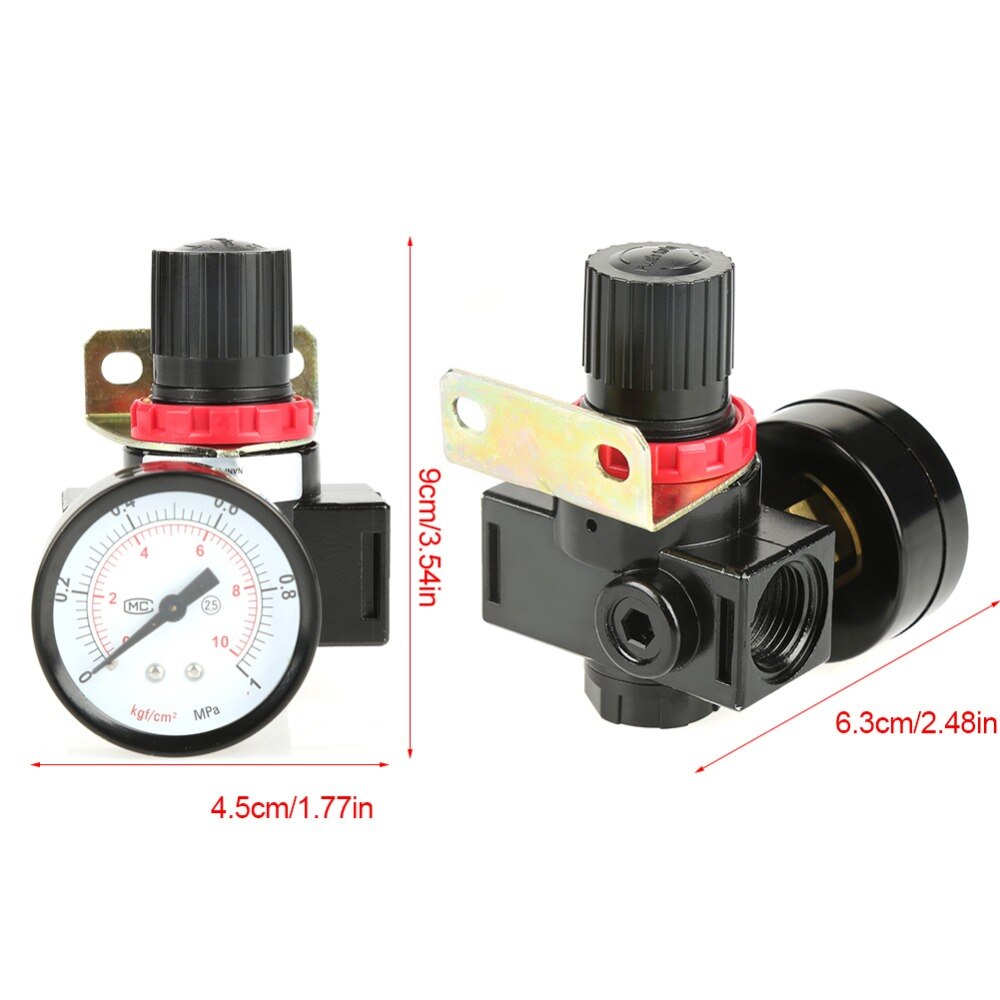 BR4000 G1/2 Inch Air Regelklep Reduceerventiel Controle Compressor Druk Reguleren Regulator Valve Met Gauge Meter