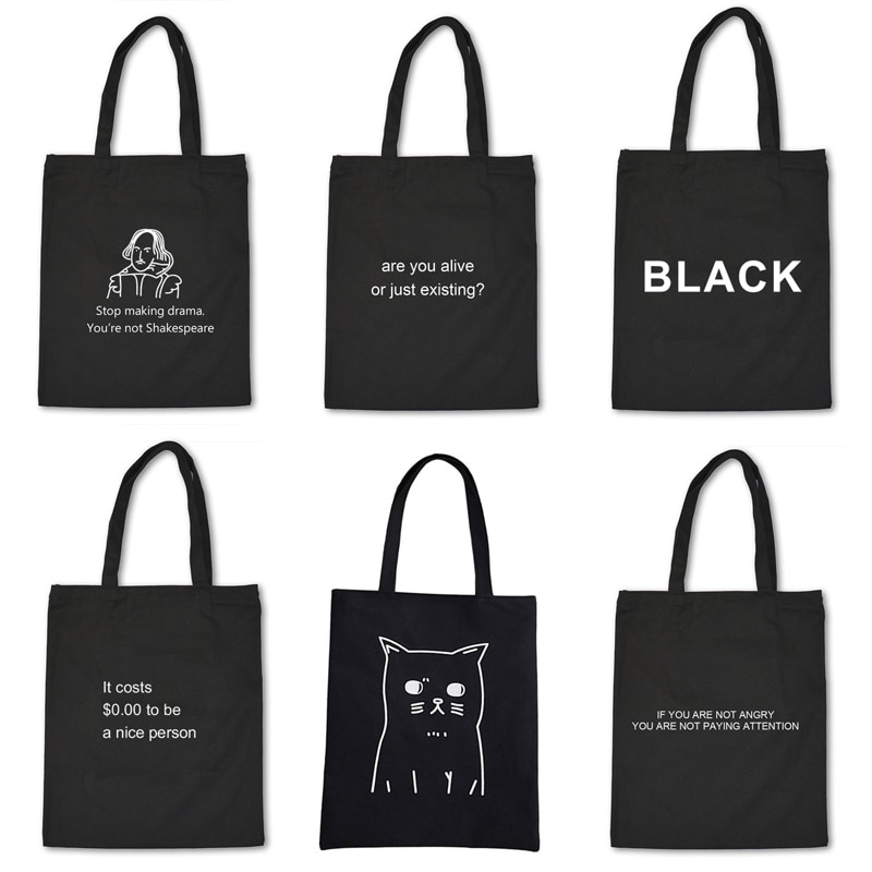 Tas dames handtassen canvas tas katoenen boodschappentas dames eco herbruikbare schoudertassen