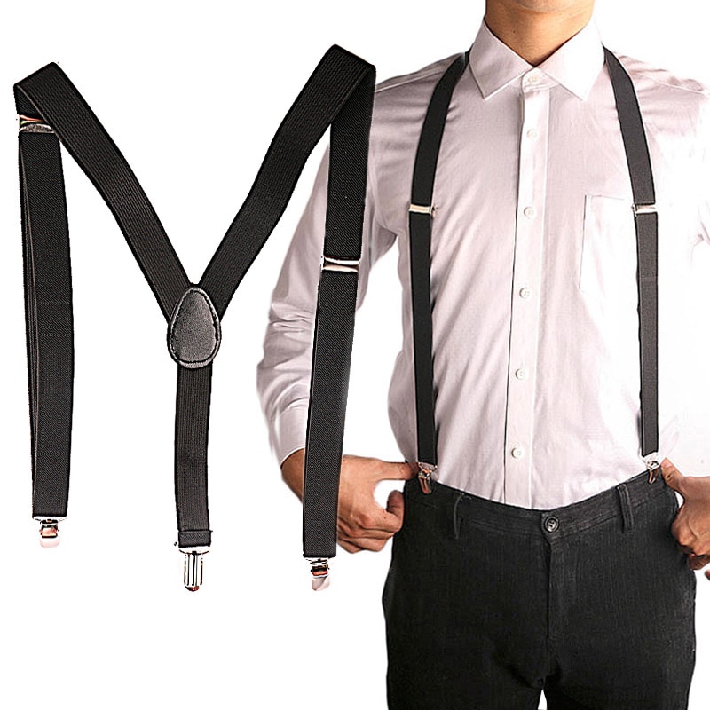 Bretelles ajustables en forme de Y, pantalons et hommes, bretelles élastiques, bretelles, vêtement à Clip
