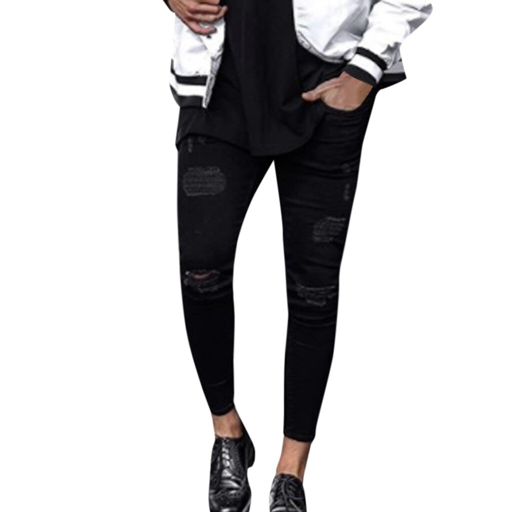 Feitong Autumn Men Jeans Black Color Pocket For Man Slim Fit Denim Pants Male Wear Long Trousers Jeans Men