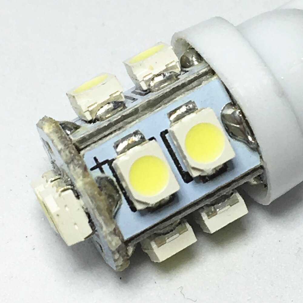 100 stks T10 1210 W5W LED Wit blauwe Auto Led Licht 10 SMD LED 501 194 168 3528 SMD Side wedge Light Bulb Lamp DC 12 v