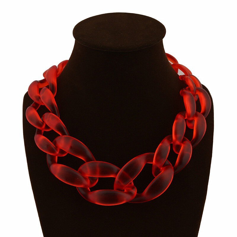 Europa und sterben Vereinigten Staaten große übertreibung schmuck acryl kette chainoversize Nacken kette zubehör gefrostet Halskette