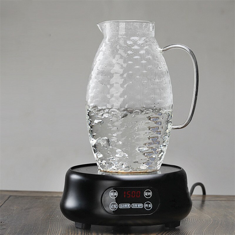 Stor kapacitet glas fiskfjäll vattenkanna kall vattenkokare lemonad värmebeständig explosionssäker uppvärmbar karaff juicekanna tekanna