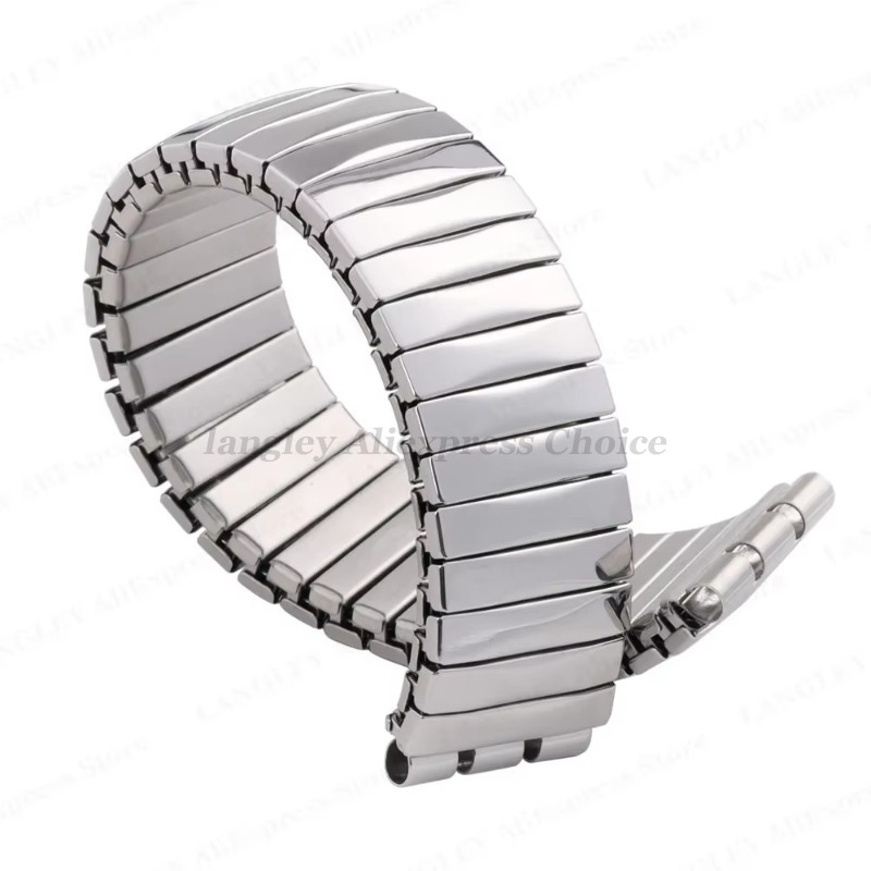 Metall elastisches Uhrenarmband für Swatch Uhr 17 mm 20 mm strecken-Erweiterung Edelstahlarmband Herren Damen Armbandzubehör