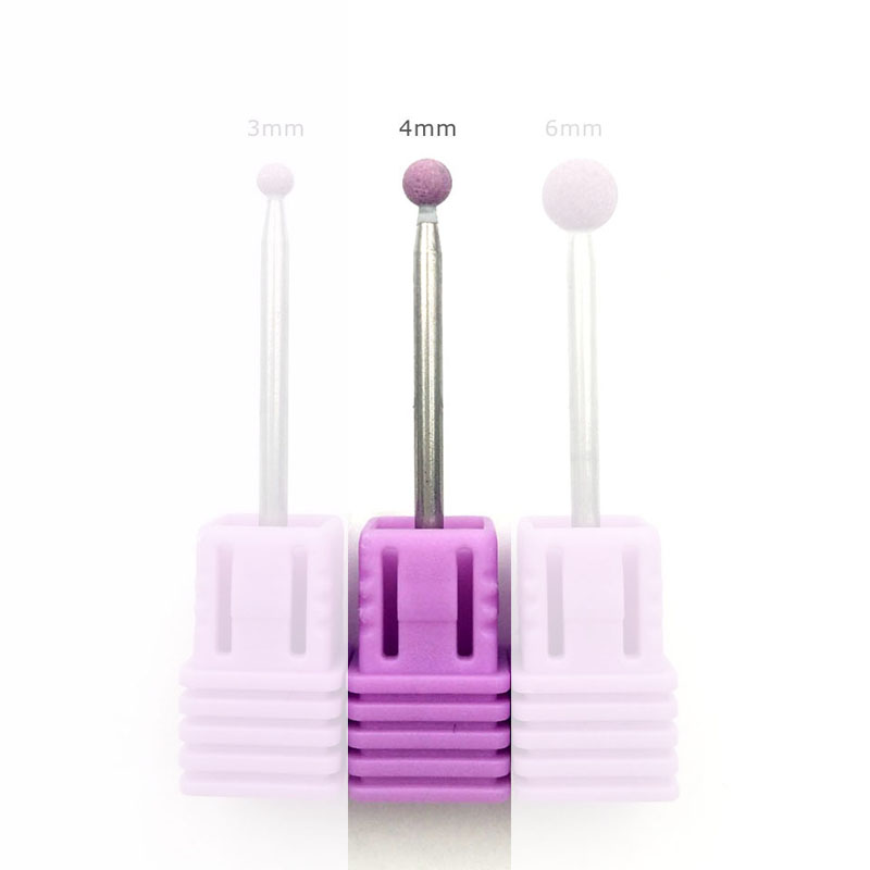 HYTOOS-broca de corindón rosa para uñas, cortadores de manicura con piedra rotativa de 3/32 pulgadas, accesorios de taladro, herramienta de Arte de uñas, 1 unidad: 4mm