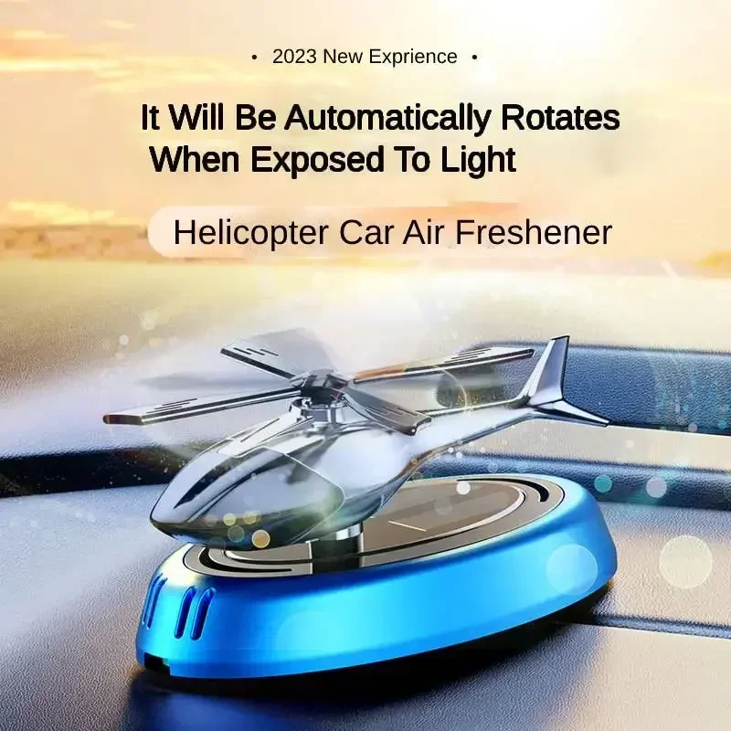 Zonne-auto luchtverfrisser parfum helikopter decoratie interieur decoratie zonne-auto roterende aromatherapie parfumverspreider