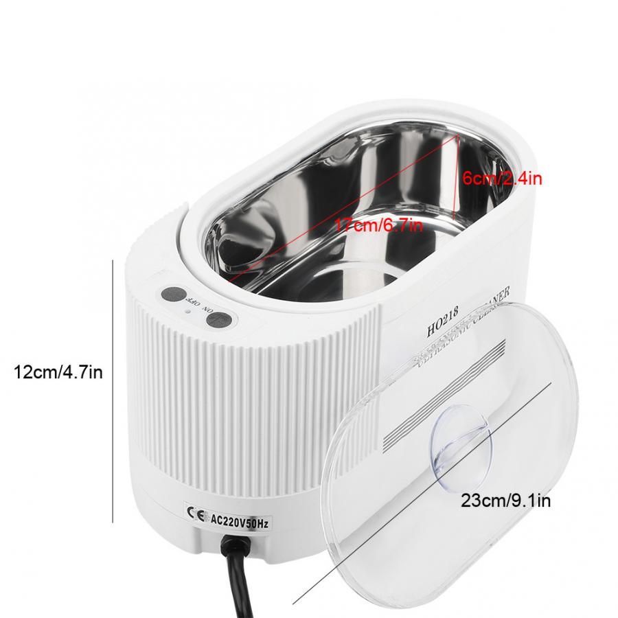220V Ultrasonic Watch Cleaner Glasses Jewelry Cleaning Machine AU Plug