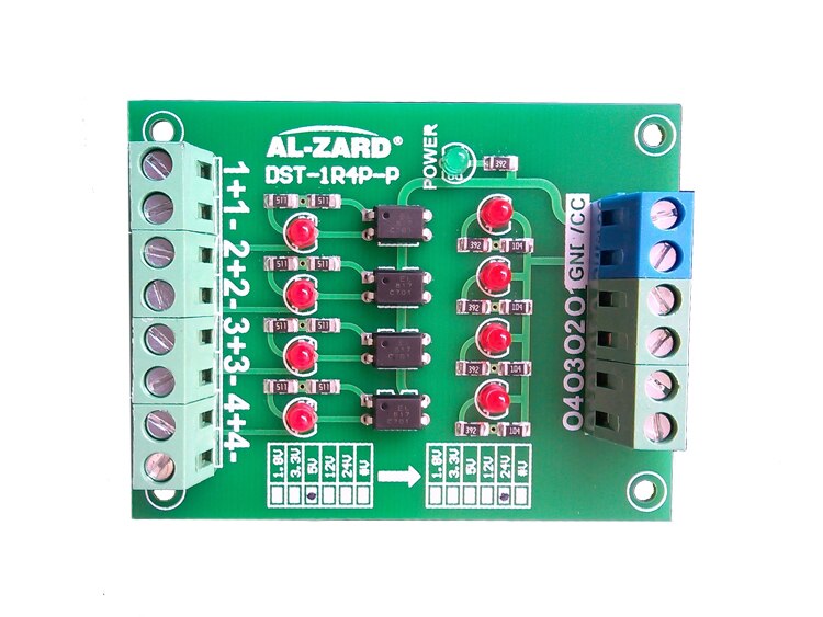 4-kanal Photoelektrischen Isolation Modul Spannung Umwandlung Bord PNP Ausgang DST-1R4P-P