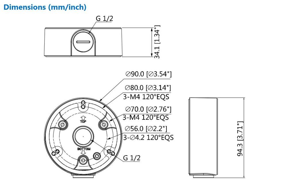 Dh PFA135 Waterdichte Aansluitdoos DH-PFA135 Voor Ip Camera Cctv Camera Netwerk Camera Bullet Camera Hdcvi Eyeball Camera