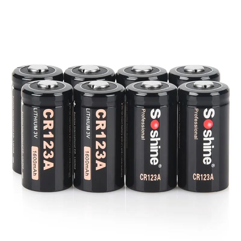 Soshine 3 V CR123A bateria 1600mAh 3 V baterie litowe jednorazowy akumulator do aparatu cyfrowego bezprzewodowy kalkulator myszy: WHITE