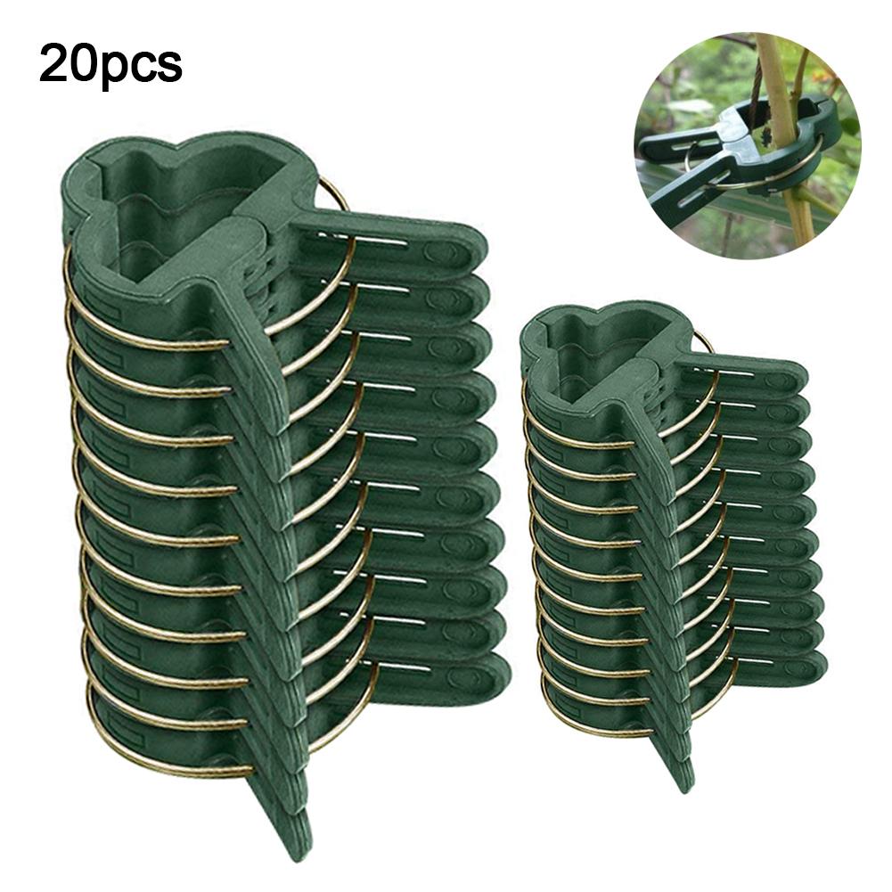 Groene Zachte Tuinieren Plant &amp; Bloem Hendel Loop Grijper Clips, Tool Voor Ondersteunen Of Rechttrekken Stengels, Stengels: 20pcs