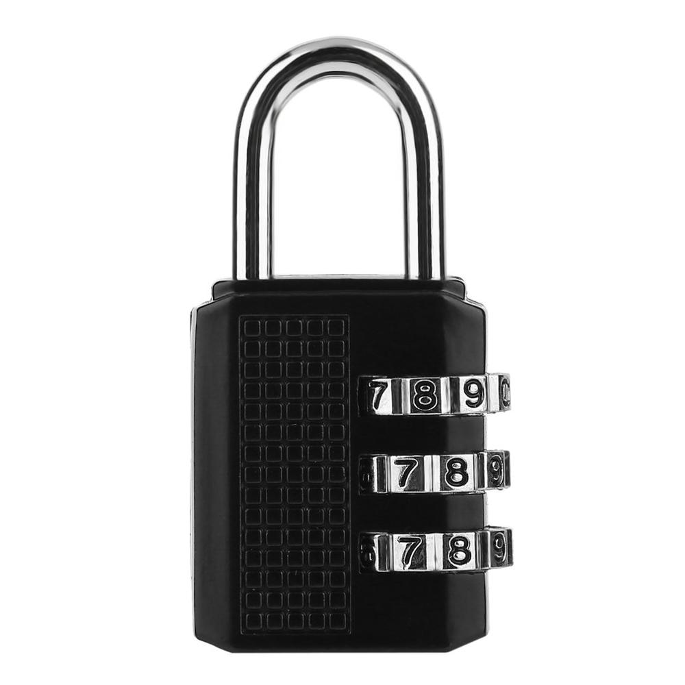 3 Dial Digit Wachtwoord Lock Combinatie Koffer Bagage Lock Metalen Code Hangslot Zinklegering Kast Kast Locker