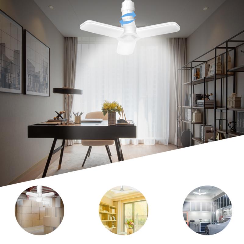 Trefoil Led Garage Lights IP65 Waterproof Versatile Energy Saving Lamp Super Bright Shop Ceiling Bulb 42LED Industrial Lighting