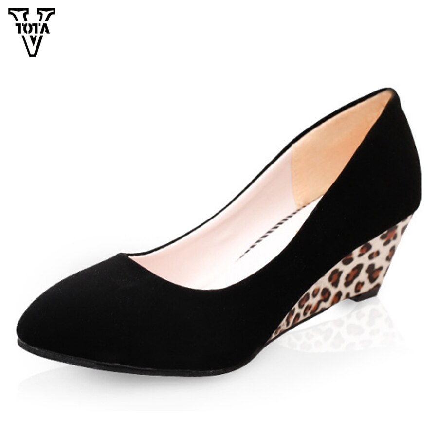 VTOTA Pumps Shoes Women High Heels Women Pumps Pointed Toe Shallow Mouth Wedges Platform Shose Increased Slip On Shoes Woman LS