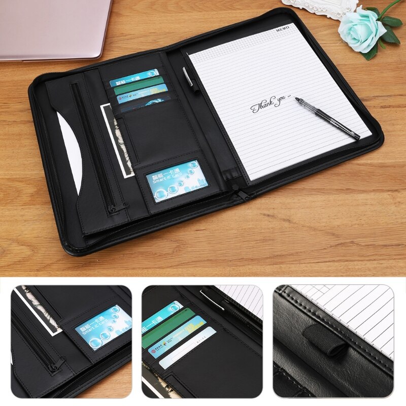A4 Folder Conference File Document Organizer Manager Layout Clip Business Bag