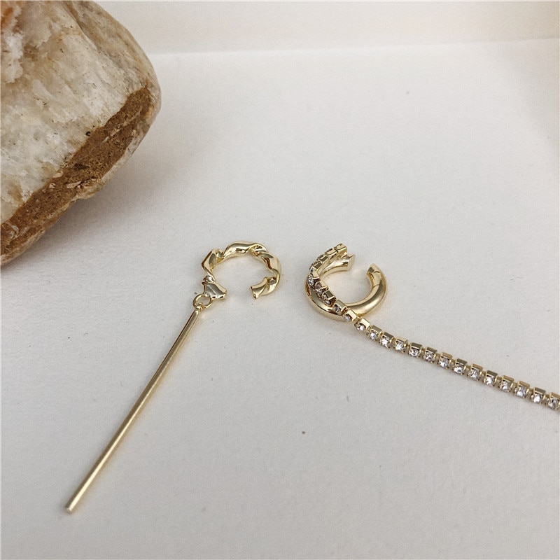 Smarte øreløse ørering guld cirkel øre manchet klip på øreringe uden piercing øre manchet med kvast øreringe kvinder smykker