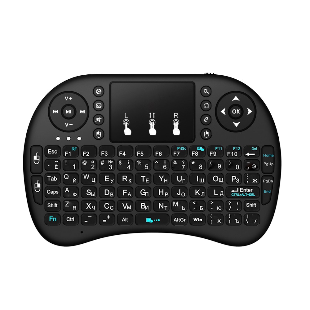 AVATTO English,Aarabic,Hebrew Original i8 Mini Gaming Keyboard With 2.4GHz Wireless TouchPad Air Mouse for Smart TV,Android Box