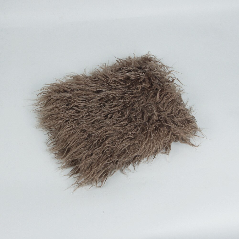 Neugeborenen Hintergrund Faux Pelz Flokati Teppich Decke Kleinkind Studio Schießen Zubehör Baby Fotografie Requisiten Korb Füller Posiert matt: Braun
