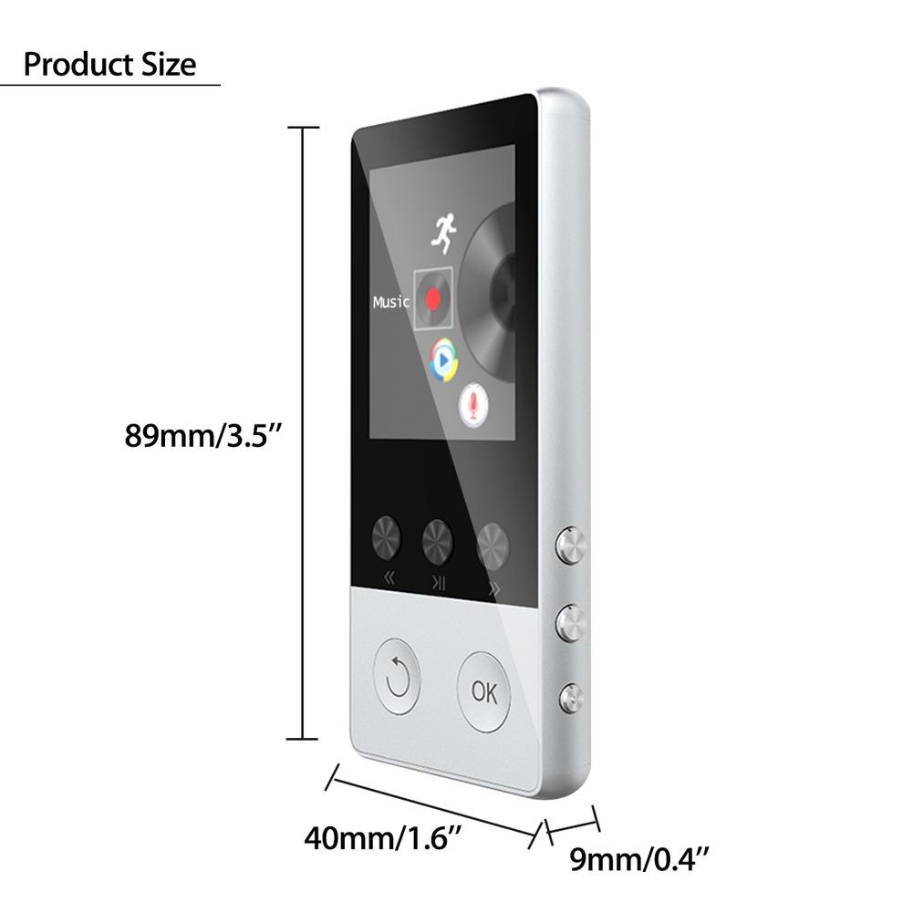 Sport Bluetooth HiFi MP3 MP4 Player 1.8inch Screen Portable Speaker Radio FM Recording E-book Walkman A5