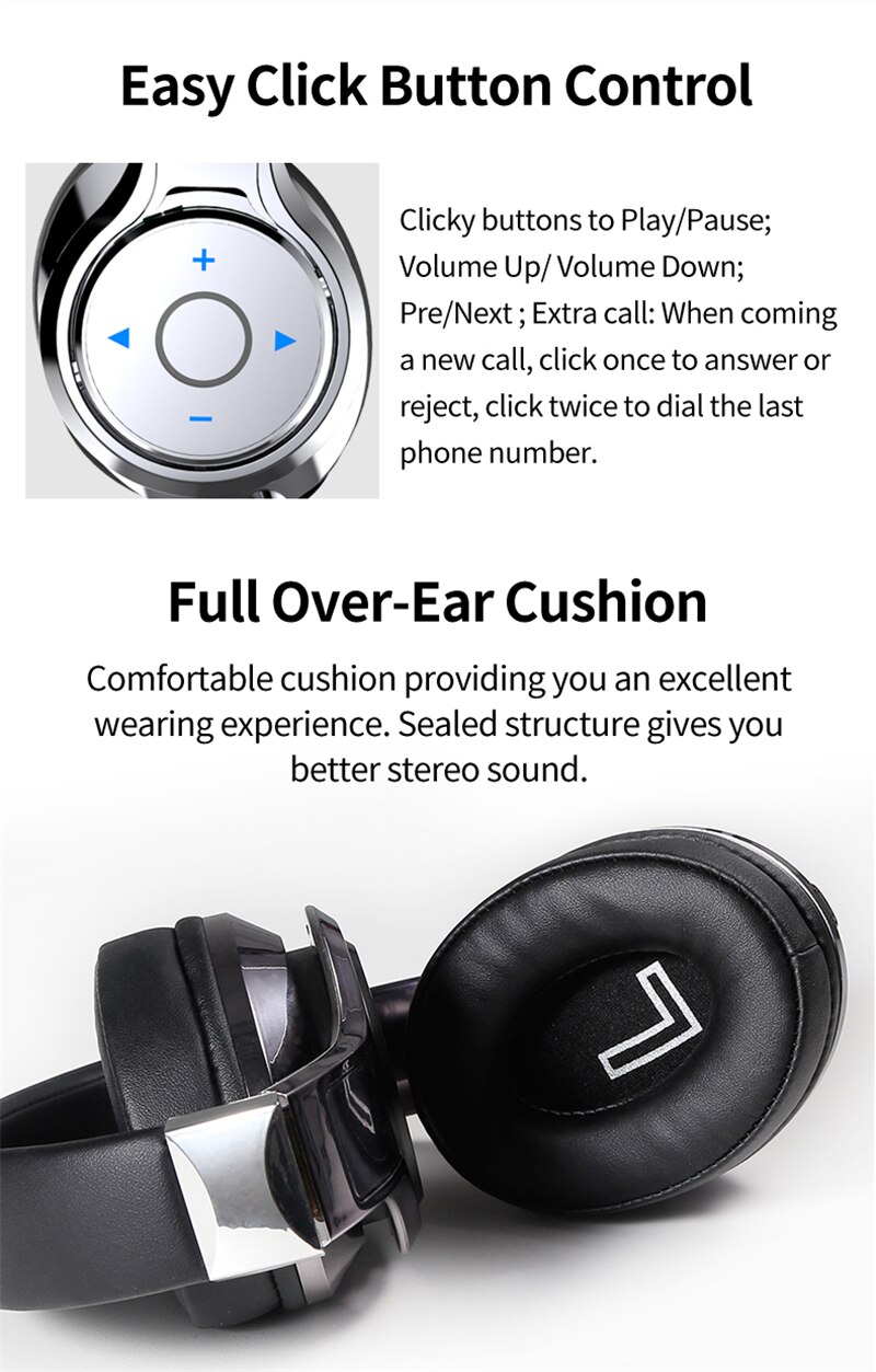 ZEALOT B22 Wireless Headphones - Bluetooth 5.0 Stereo Bass Earphones with Mic - 40mm Drivers, 85dB, Waterproof