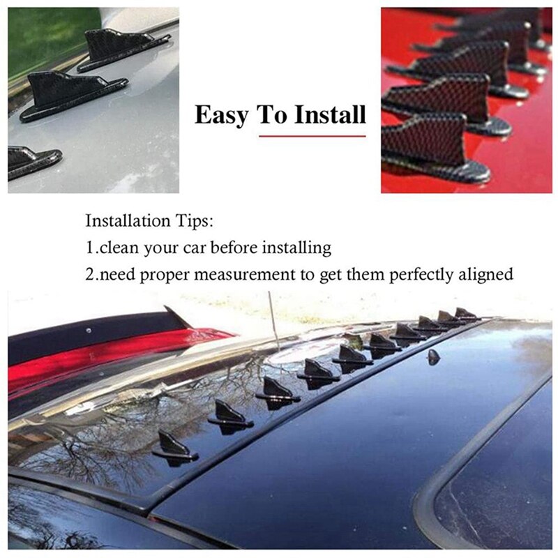 Lame de protection pour pare-choc arrière de voiture en Fiber de carbone, 2 pièces, 10 pièces, diffuseur, Kit d&#39;aileron de requin