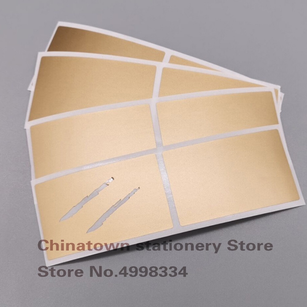 100pcs Scratch Off Sticker35*58mm Gold Color Blank For Secret Code Cover Home Game Wedding