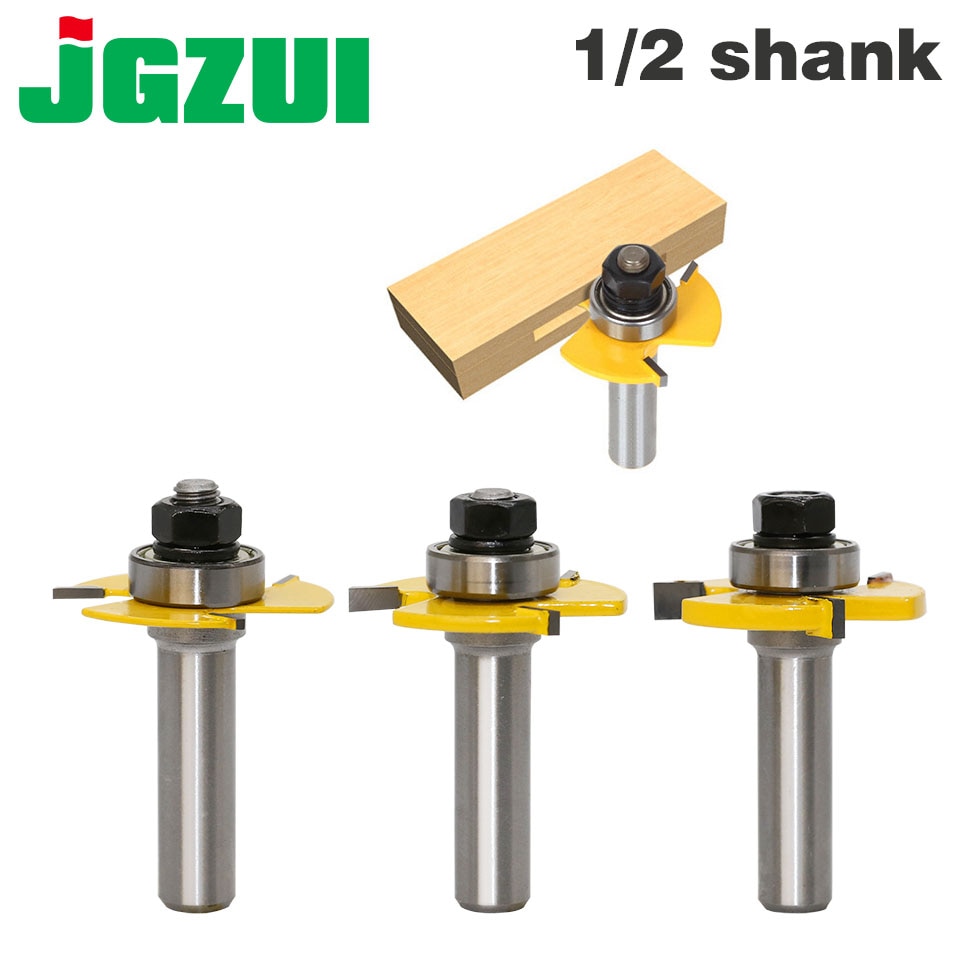 Toupie à tige de 1/2 "Biscuit à tige de 12mm, assemblage à fente Joint, outil de coupe du bois, mèches de toupie pour le travail du bois 1 pièce