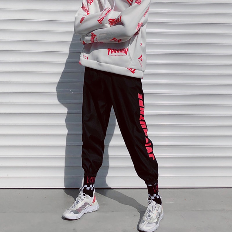 Höhe Hüfte hüpfen Hosen Männer verlieren Pluderhosen Jogger Hosen lässig Schweiß Tragen Männliche