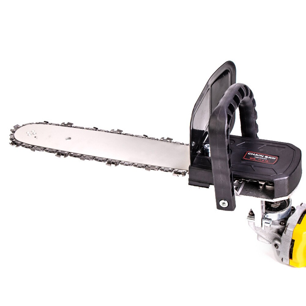 Meuleuse d&#39;angle de scie à chaîne électrique 12 pouces, convertisseur adaptateur de bricolage, interrupteur de tronçonneuse sans fil avec ensemble de supports pour le travail du bois