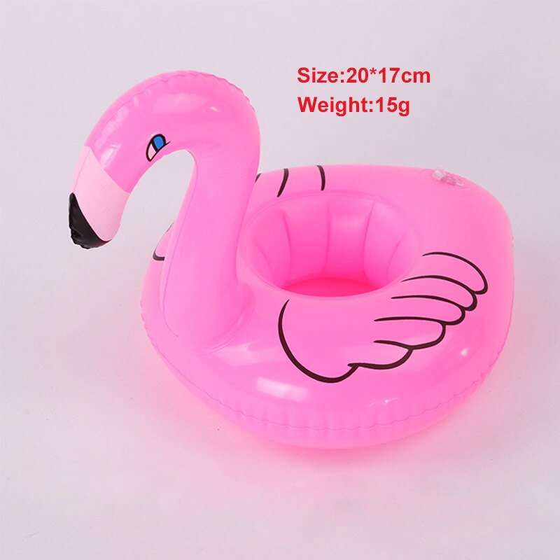 Mini Water Coasters Floating inflatable cup holder Swimming pool drink float toy inflatable circle Pool Coasters Swan Flamingo: 07