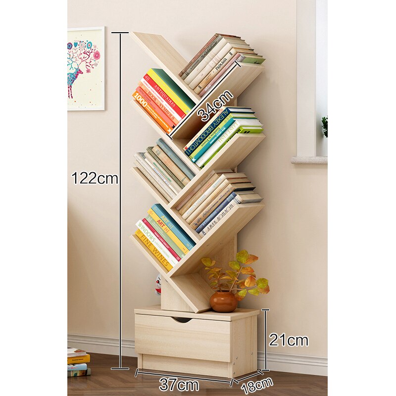 Eight-Layer Bookshelf Floor Simple Shelf Space Saving Bookcase Storage Rack Children's Picture Book Shelf