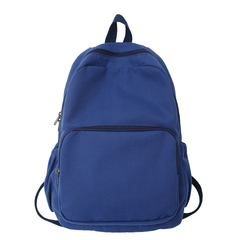 Trendiger canvas-rucksack für damen und herren, schulrucksack, bücherrucksack, reiserucksack, uni-rucksack für mädchen und jungen: Blau