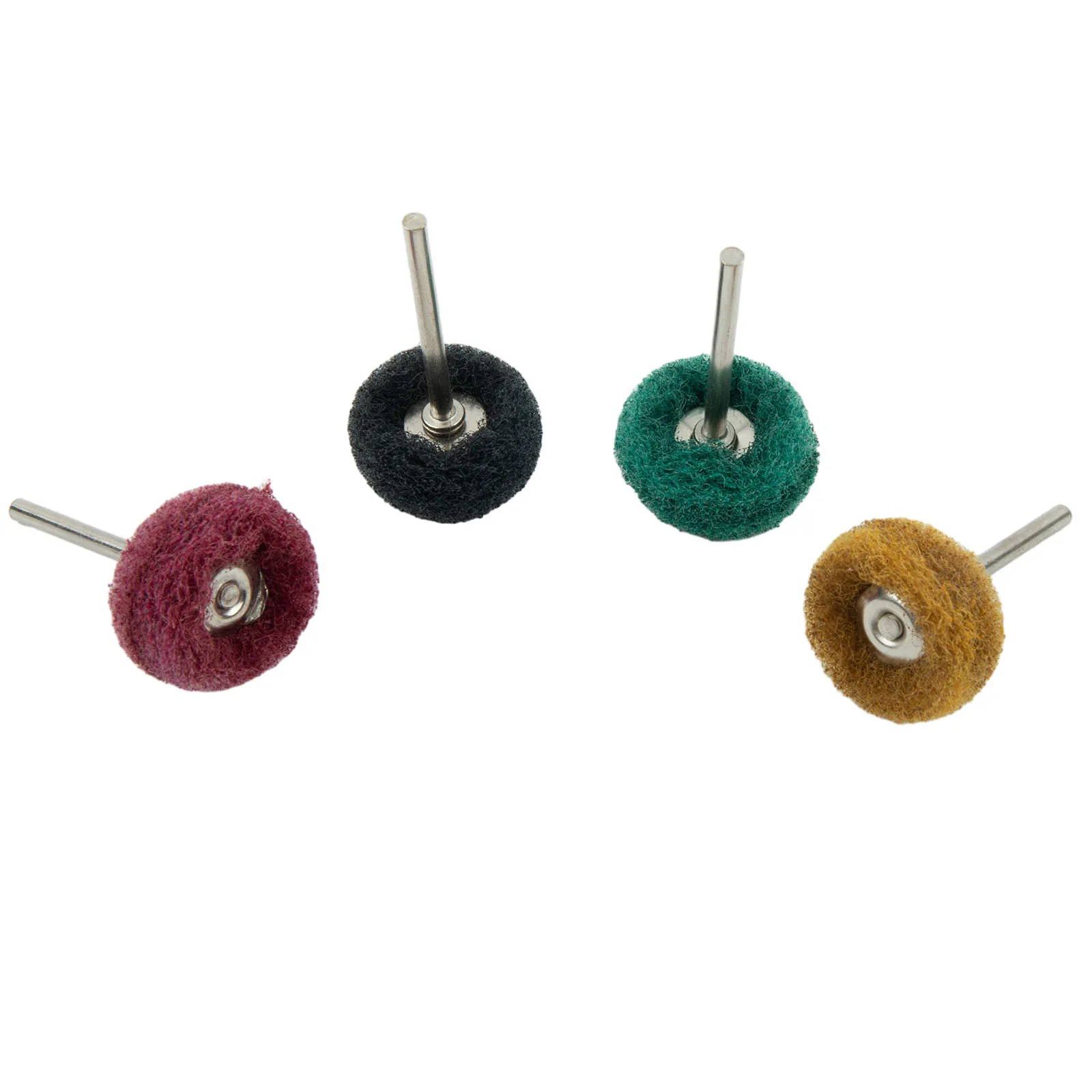 4 pz Mini trapano spazzola abrasiva Nylon lucidatura lucidatura ruota 3mm gambo ruota abrasiva rimozione ruggine per Dremel strumento rotante accesso