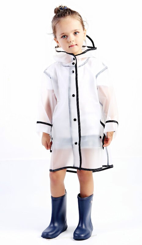 Baby Wasserdichte Regenmantel Polyester Jungen Mädchen Kleidung Regenbekleidung Kind Transparenz Jacke Mantel Regenbekleidung freundlicher Regenanzug