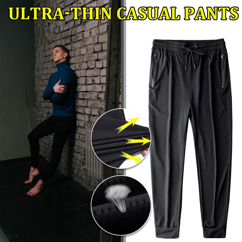 Pantalones de chándal con cremallera para hombre, transpirables, para correr, gimnasio, entrenamiento, malla atlética, con cordón, NOV99